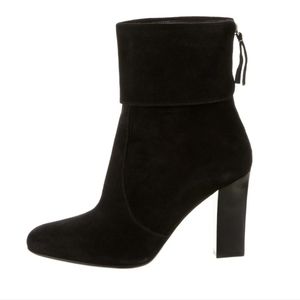 Yves Saint Laurent Black Suede Ankle Boots 38.5